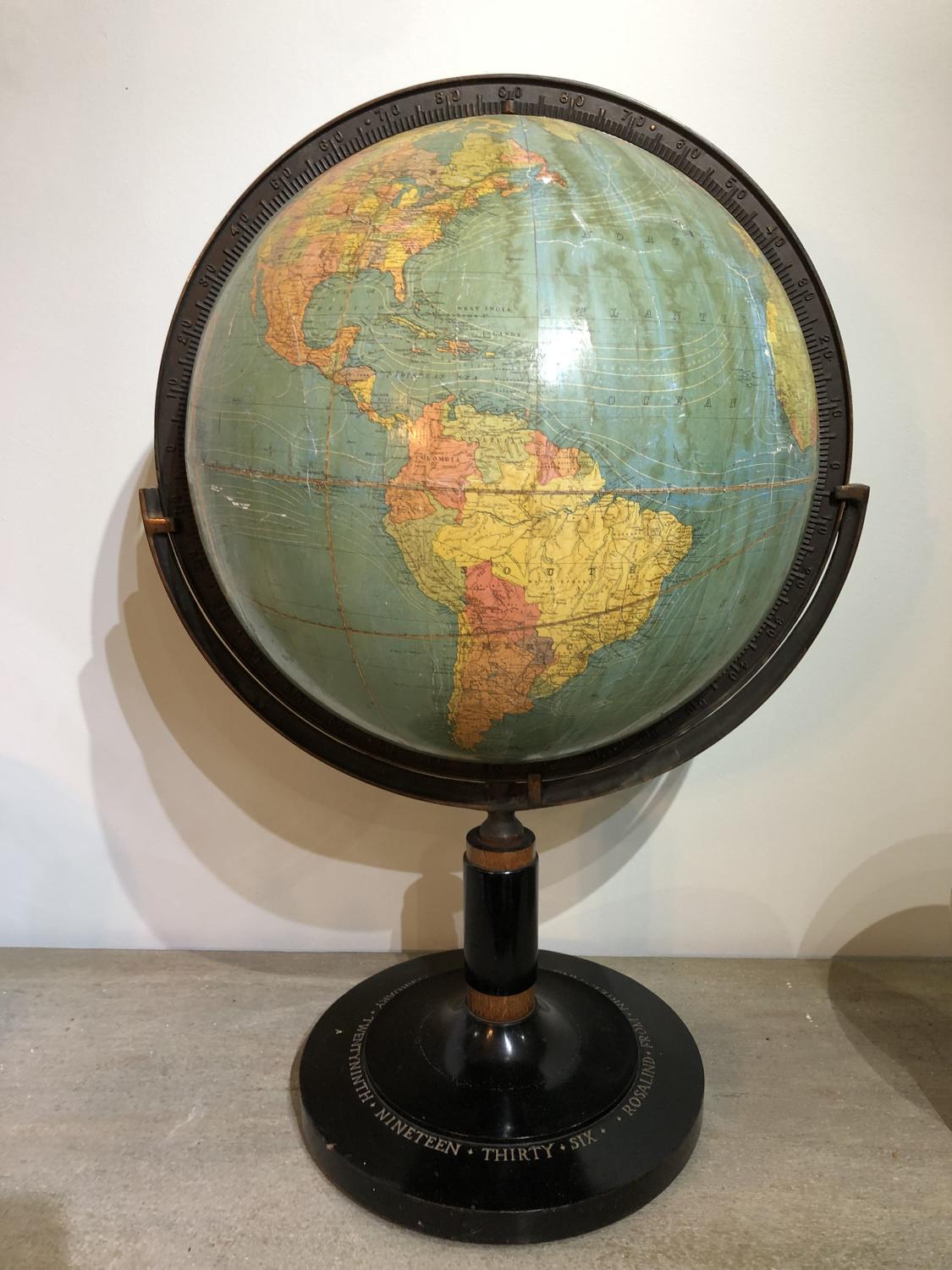 1930's Terrestrial Globe.
