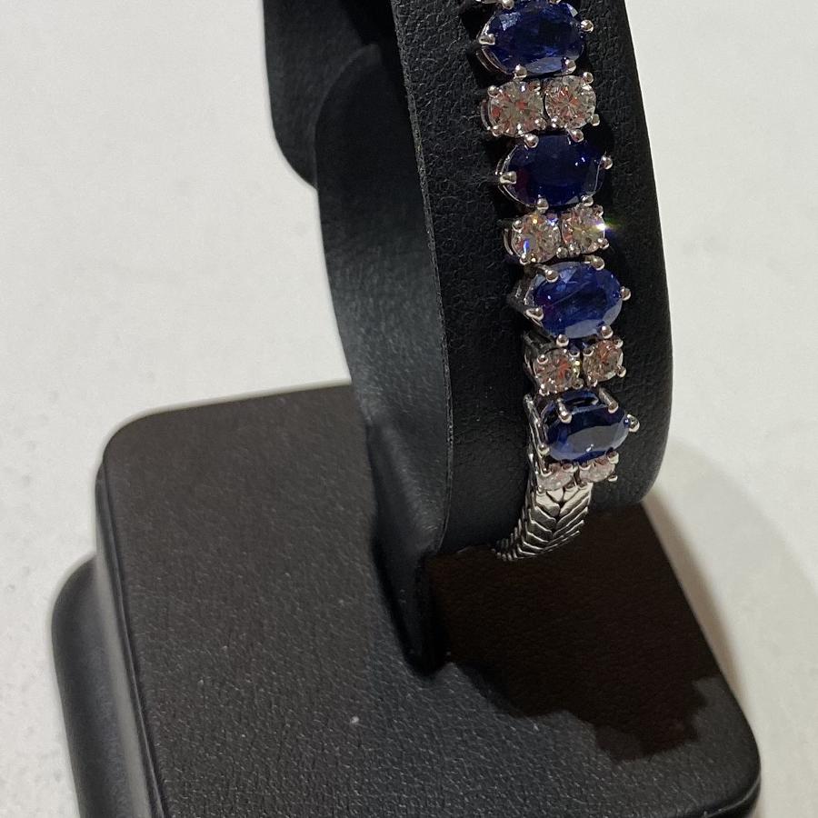 An Impressive Diamond & Sapphire Bracelet