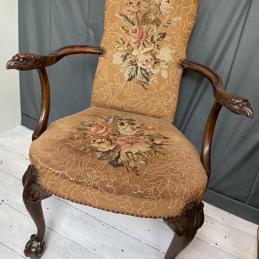 19th Century Carved 'Eagle Chair'