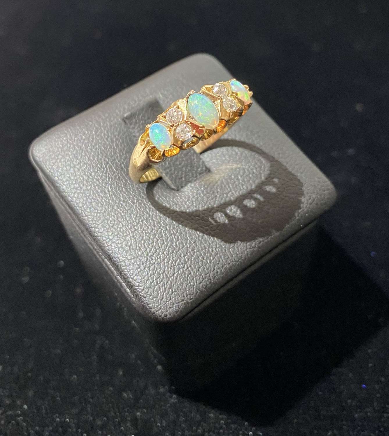 A Late Victorian Diamond & Opal Ring