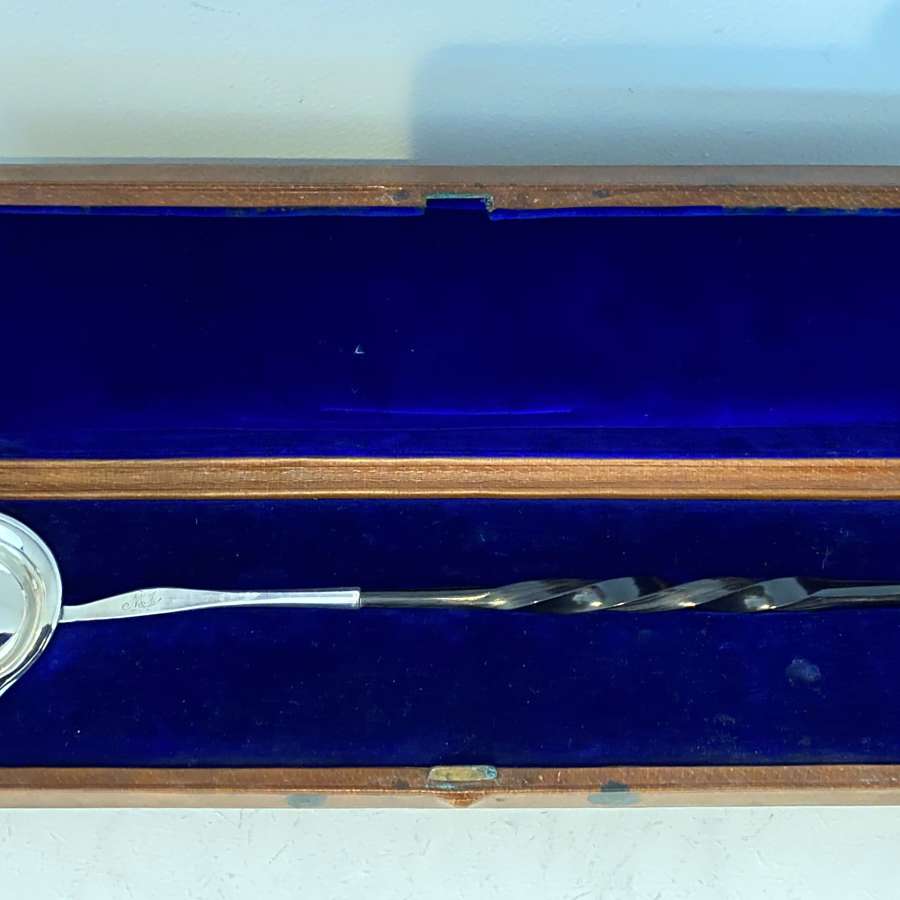 19th Century Silver Plated Toddy Ladle