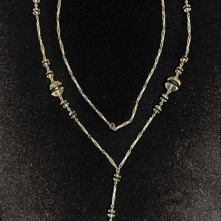 Edwardian Crystal Glass Necklace
