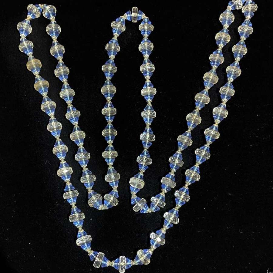 Art Deco Crystal Glass Necklace