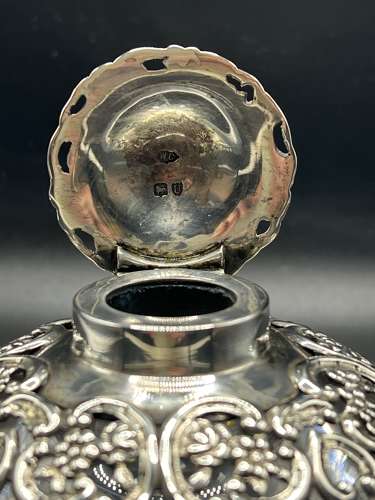Silver & Glass Inkwell