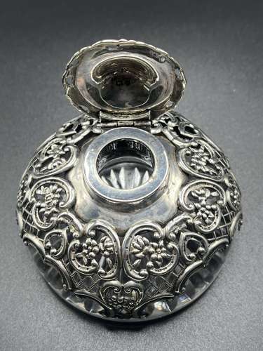 Silver & Glass Inkwell