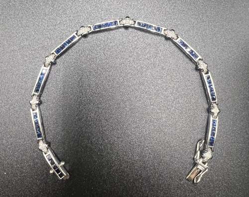Diamond & Sapphire Bracelet