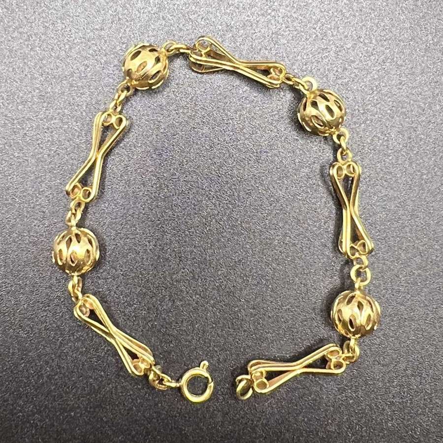 A Fancy Link Gold Bracelet
